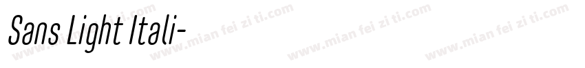 Sans Light Itali字体转换